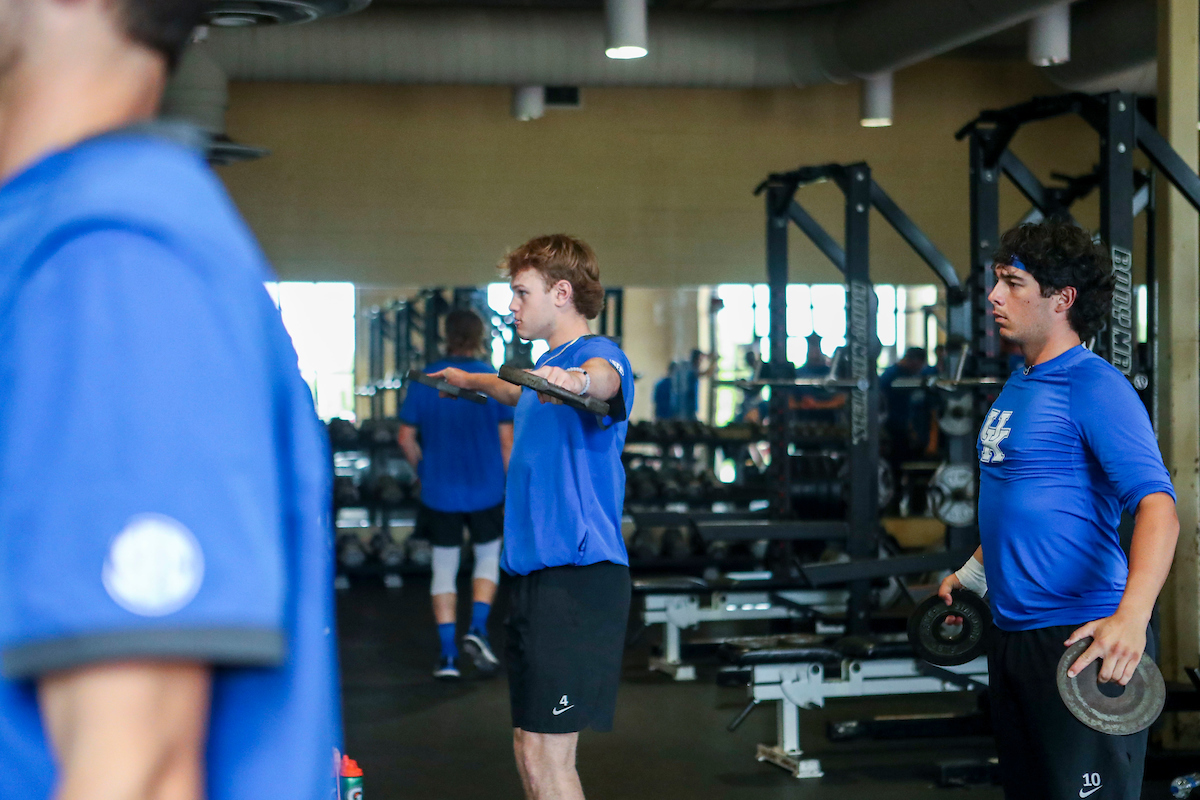 Emilien Pitre.

Kentucky Baseball Lifting at the 2022 SEC Tournament.

Photo by Sarah Caputi | UK Athletics