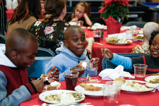 The Kentucky men’s basketball team, with the help of the Calipari Foundation, Lundy’s, Kentucky Branded, Kroger, Tempur-Pedic and Malibu Jack’s, brought some holiday joy to 12 families in Lexington on Monday night.


Photo by Chet White | UK Athletics