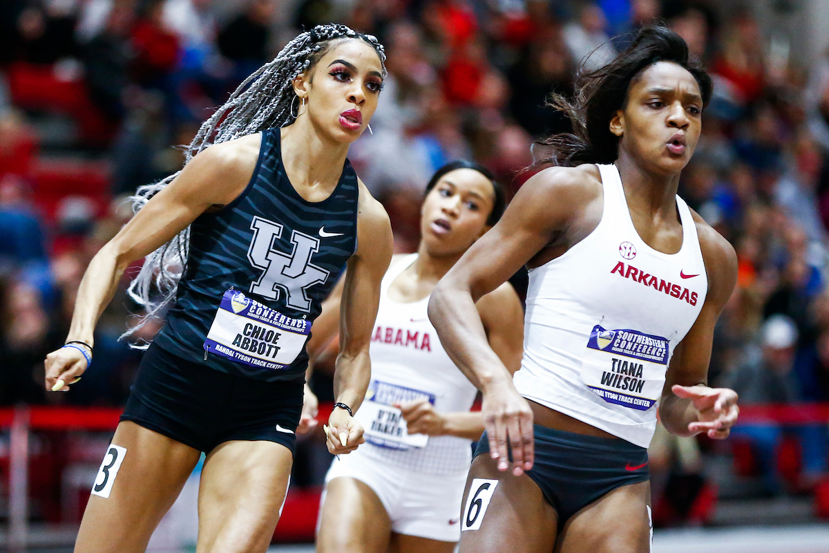 Chloe Abbott.

Day one of the 2019 SEC Indoor Track and Field Championships.

Photo by Chet White | UK Athletics