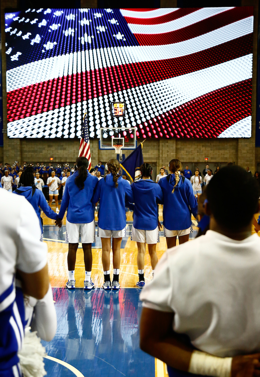 National Anthem. 

UK women's basketball beat Southern 91-41.

Photo by Eddie Justice | UK Athletics