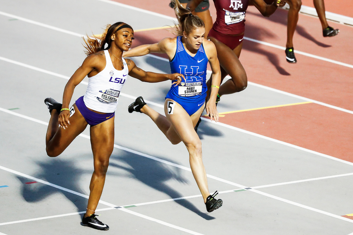 Abby Steiner. 

Day three of the 2019 SEC Outdoor Track and Field Championships.