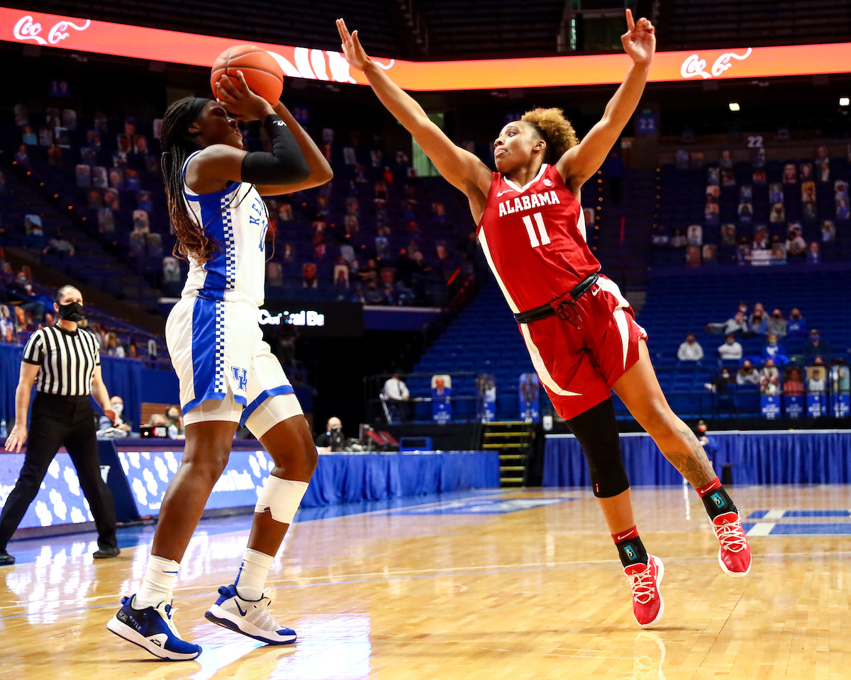 Rhyne Howard. 

Kentucky beats Alabama 81-68.

Photo by Eddie Justice | UK Athletics