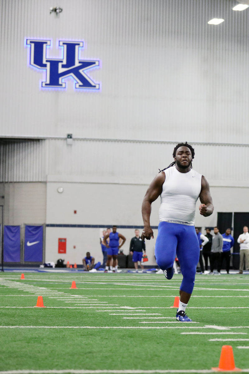 Adrian Middleton.

Pro Day for UK Football.

Photo by Quinn Foster | UK Athletics
