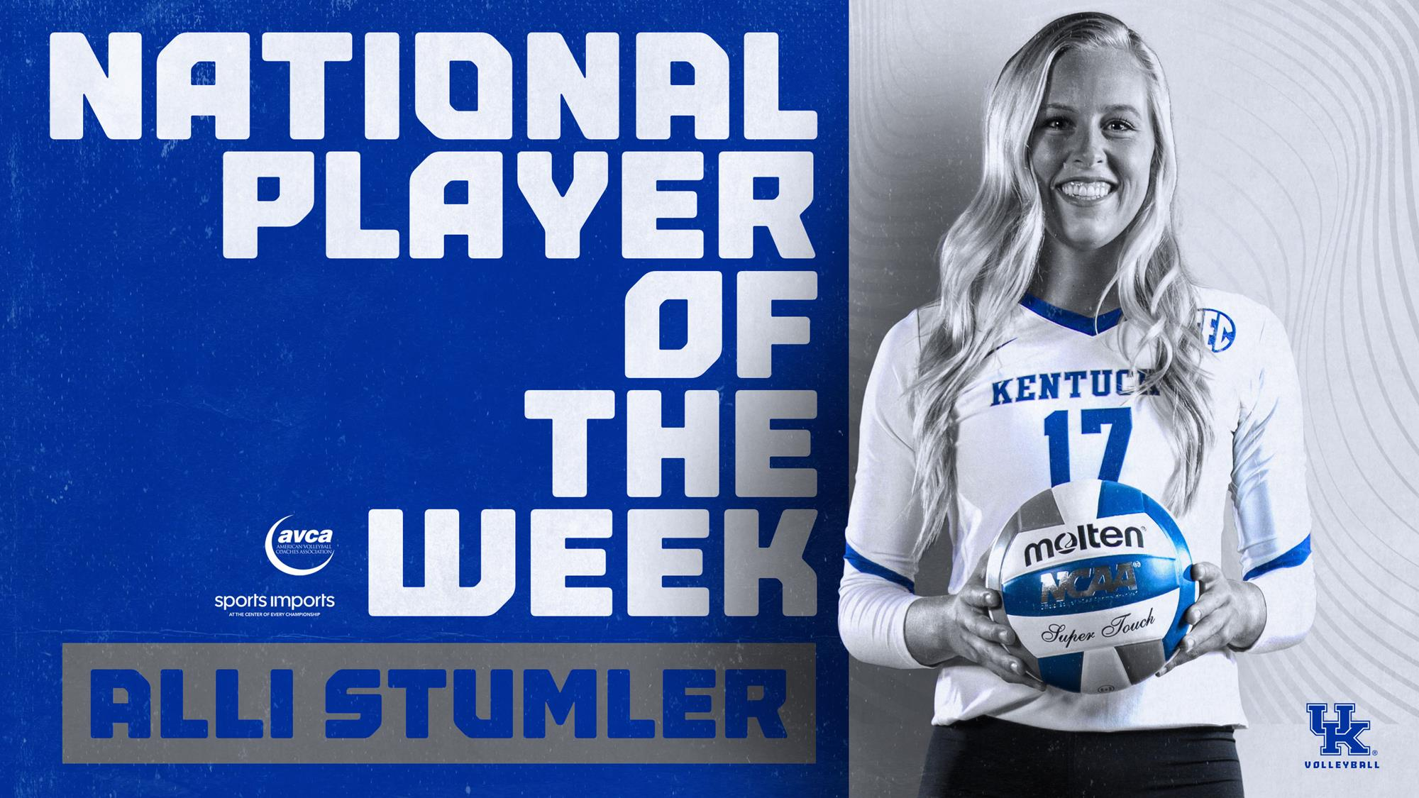 Alli Stumler Awarded Sports Imports/AVCA Player of the Week