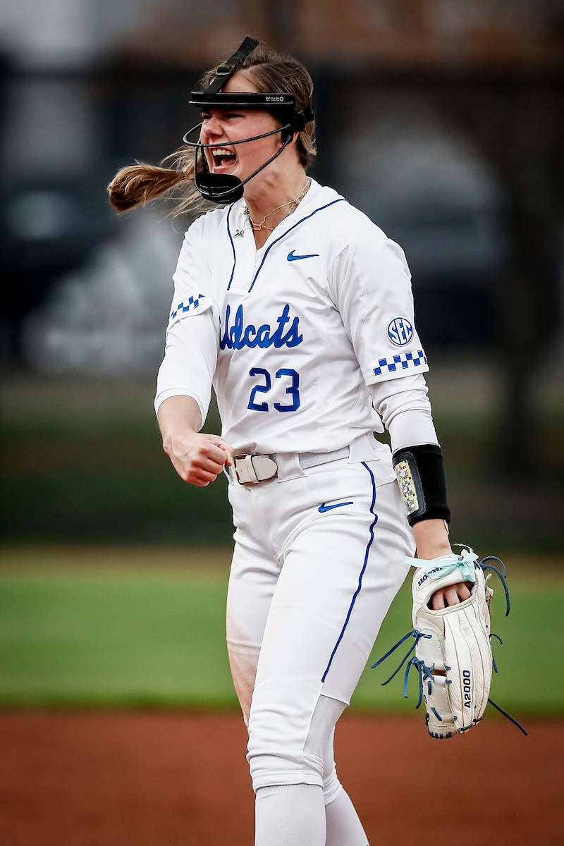 Stephanie Schoonover.

Kentucky beat Louisville 9-0.

Photos by Chet White | UK Athletics