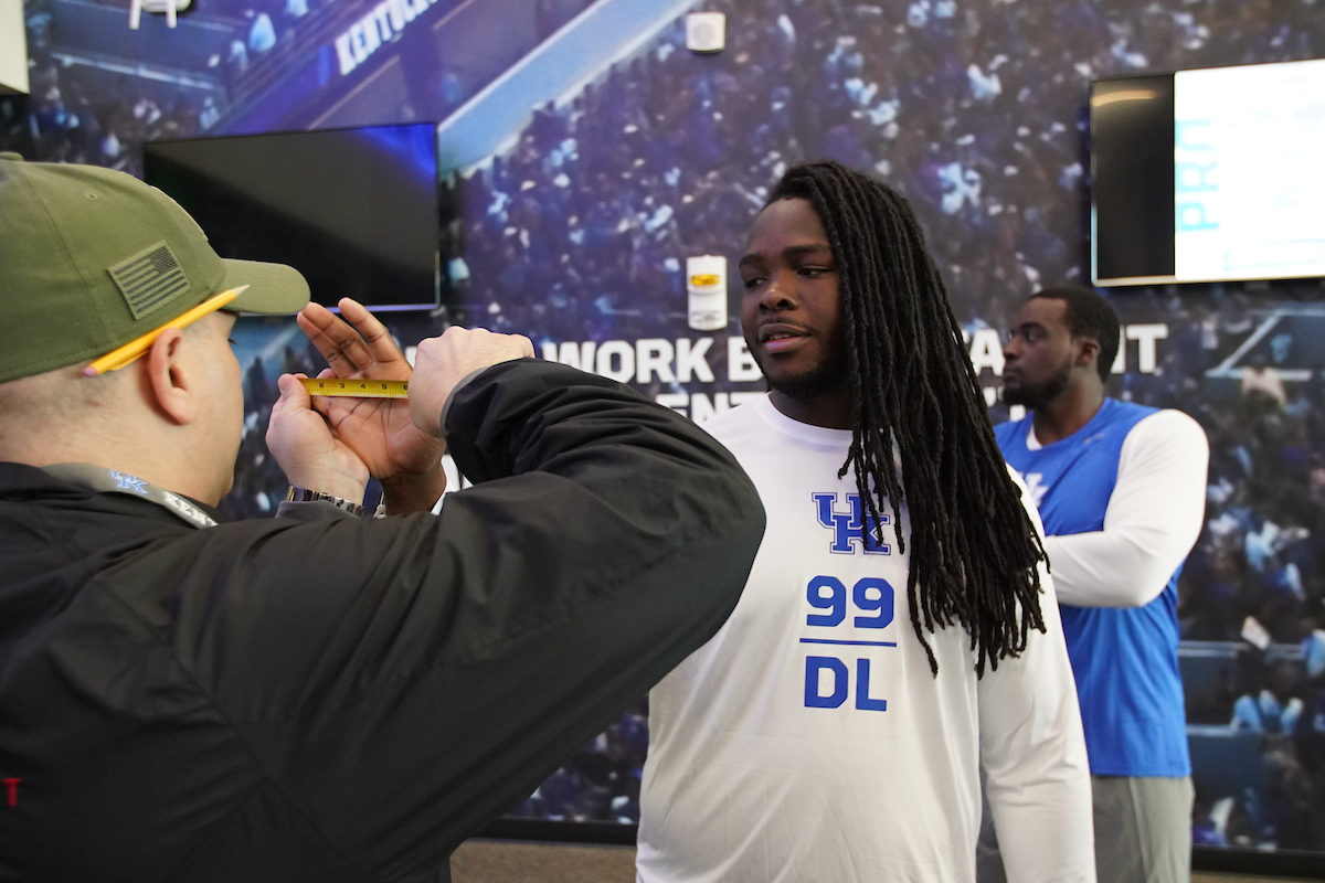 Adrian Middleton.

Pro Day for UK Football.

Photo by Jacob Noger | UK Athletics