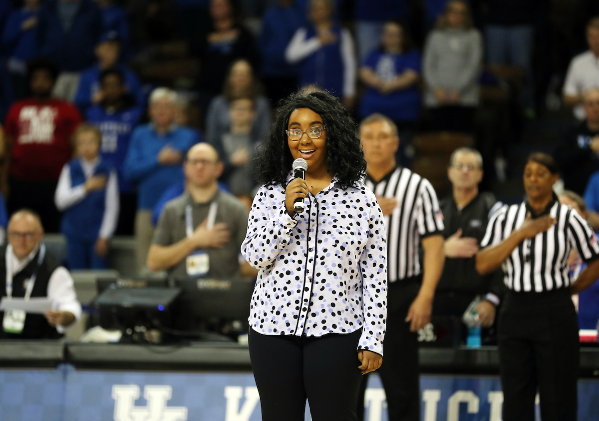 National Anthem

The UK women's basketball team falls to Texas A&M on Thursday, November 28, 2019.

Photo by Britney Howard | UK Athletics