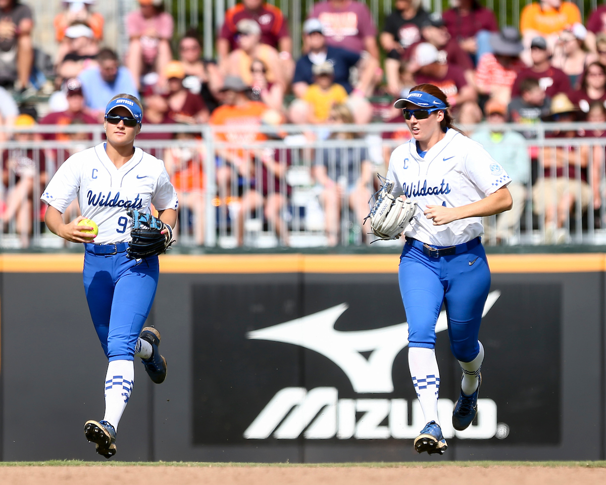 Lauren Johnson, Renee Abernathy.

Kentucky falls Virginia Tech 4-5.

Photo by Grace Bradley | UK Athletics
