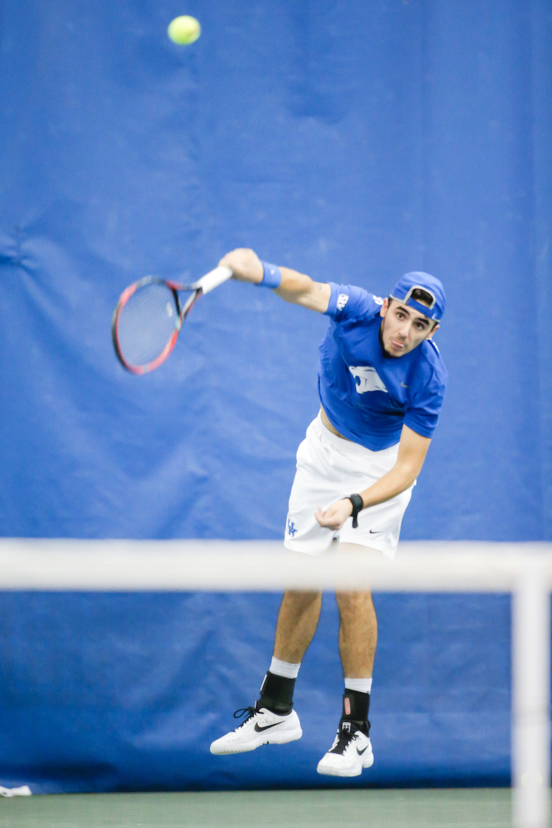 Enzo Wallart.

Kentucky men's tennis hosts Notre Dame.

Photo by Isaac Janssen | UK Athletics