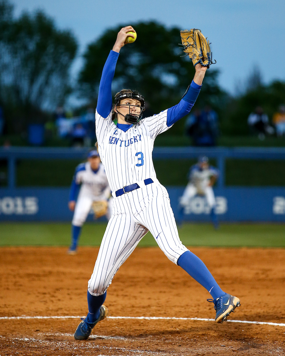 Grace Baalman. 

Kentucky defeats LSU 7-5. 

Photo by Eddie Justice | UK Athletics