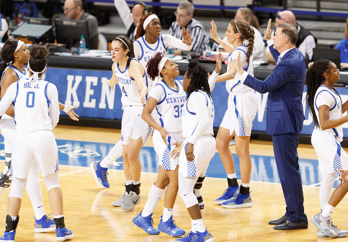 Team.


The UK women?s basketball team beat LSU on senior day on Sunday, February 24, 2019.

Photo by Elliott Hess | UK Athletics