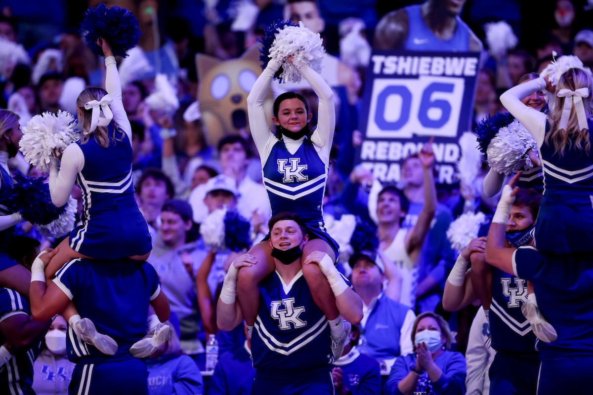 Cheerleaders. Rylee Hornsby.

Kentucky beat Alabama 90-81.

Photos by Chet White | UK Athletics