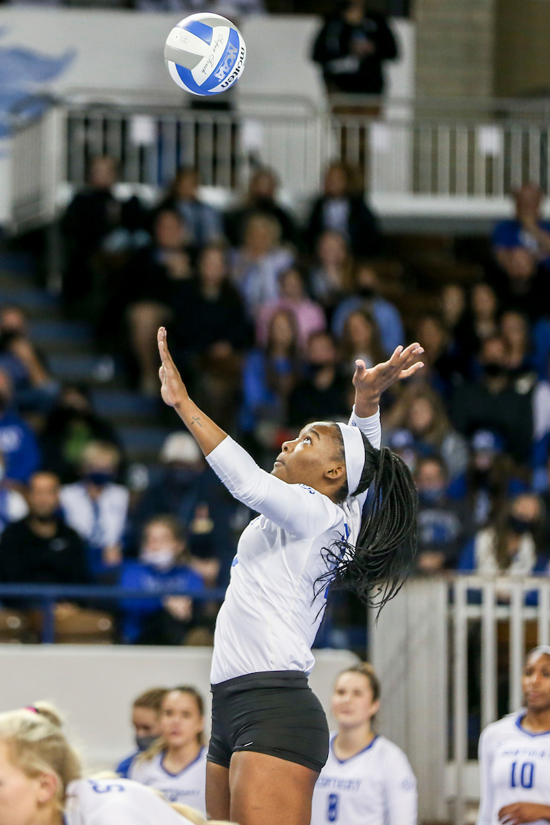 Azhani Tealer.

Kentucky sweeps Texas A&M 3 - 0.

Photo by Sarah Caputi | UK Athletics