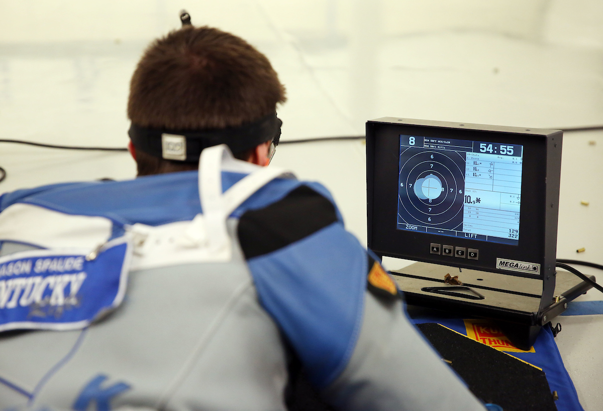 Jason Spaude

Rifle competes against NC State on Friday, November 9, 2018 .

Photo by Britney Howard  | UK Athletics