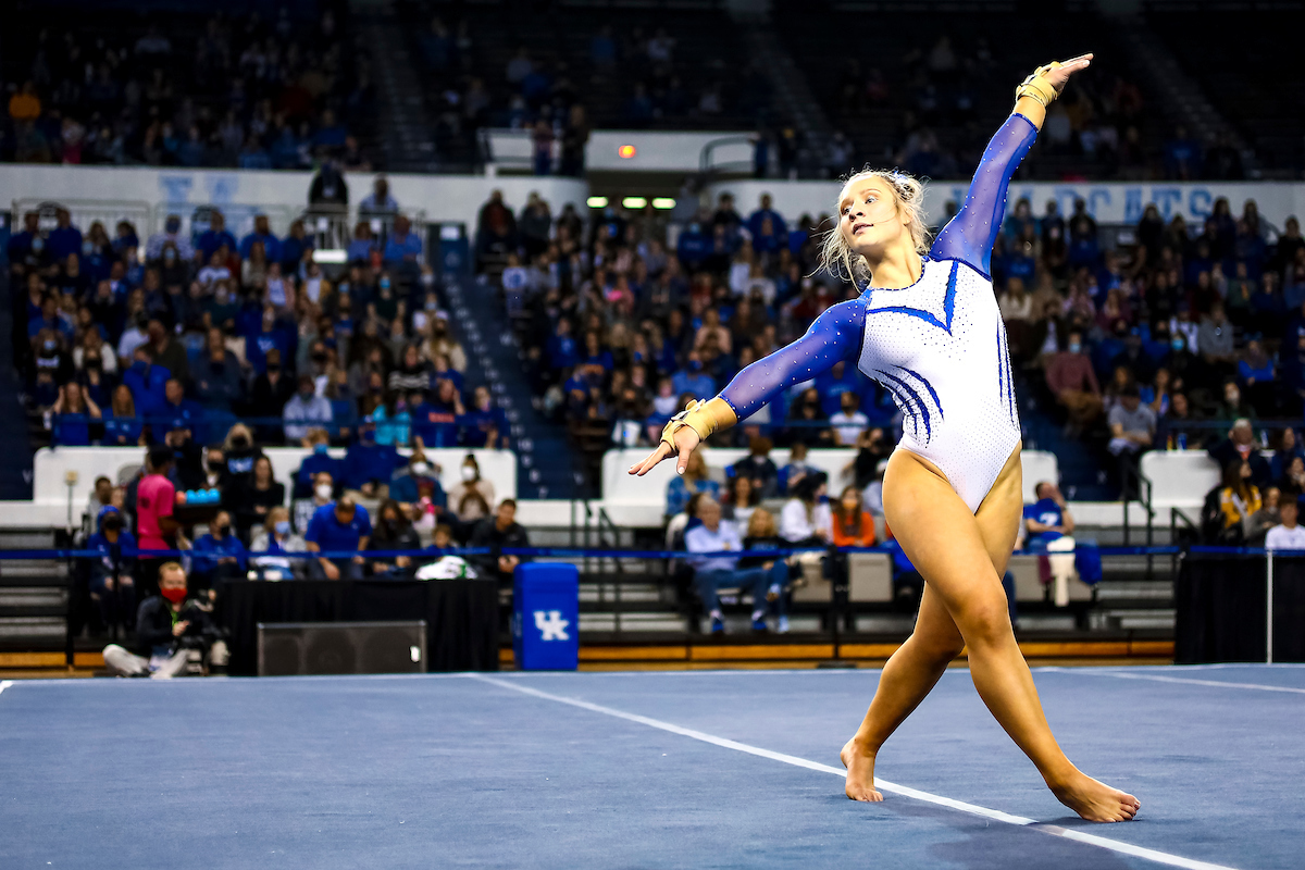 Ashlyn LaClair.

Kentucky gymnastics loses to Florida.

Photo by Eddie Justice | UK Athletics
