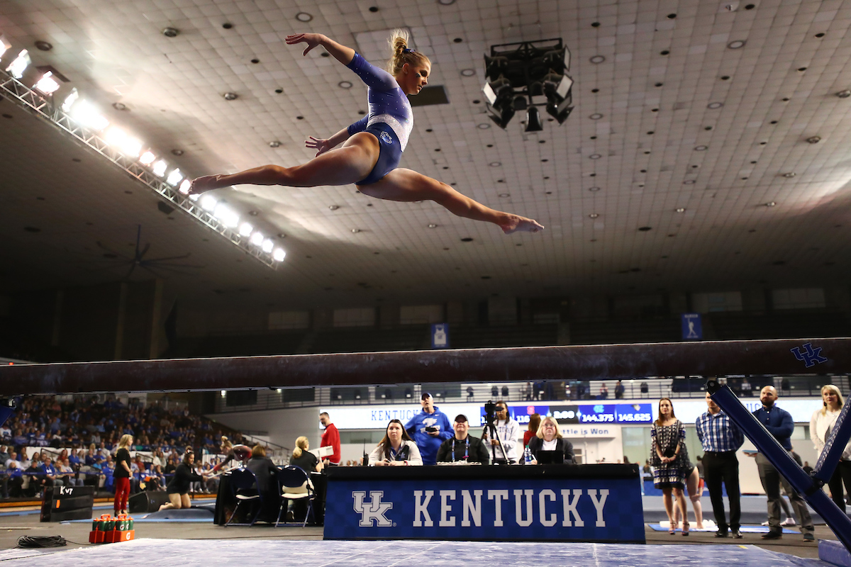 MOLLIE KORTH.

Kentucky wins quad meet in Memorial Coliseum Debut.


Photo by Elliott Hess | UK Athletics