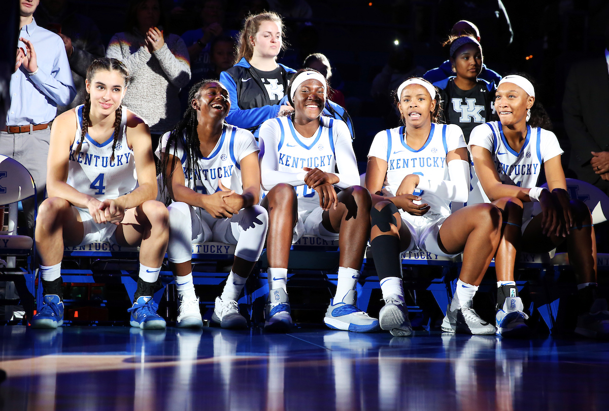 Team

Women's Basketball beats Virginia 63-51 at Rupp Arena on Thursday, November 15, 2018.

Photo by Britney Howard  | UK Athletics
