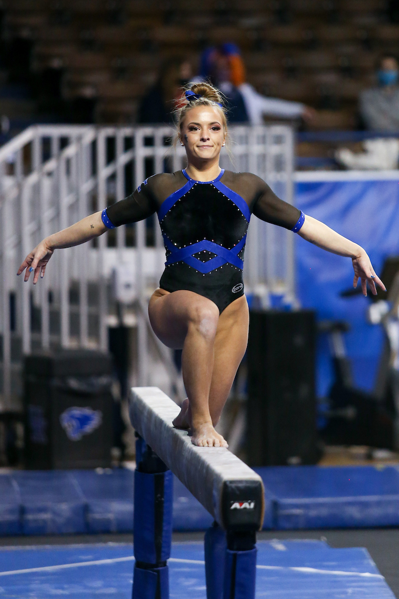Josie Angeny.

Kentucky beats Auburn 196.225 - 194.550.

Photo by Hannah Phillips | UK Athletics