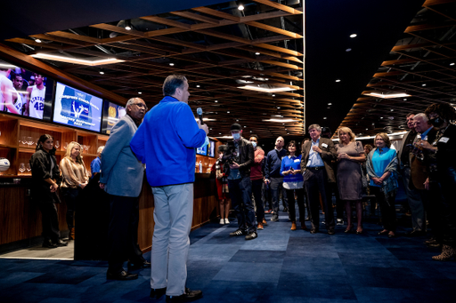 John Calipari. Tubby Smith.

Former Kentucky men’s basketball players, managers and staff gathered Thursday night at a reception at Rupp Arena to honor former UK head coach Tubby Smith before his jersey retirement on Friday.

Photos by Chet White | UK Athletics