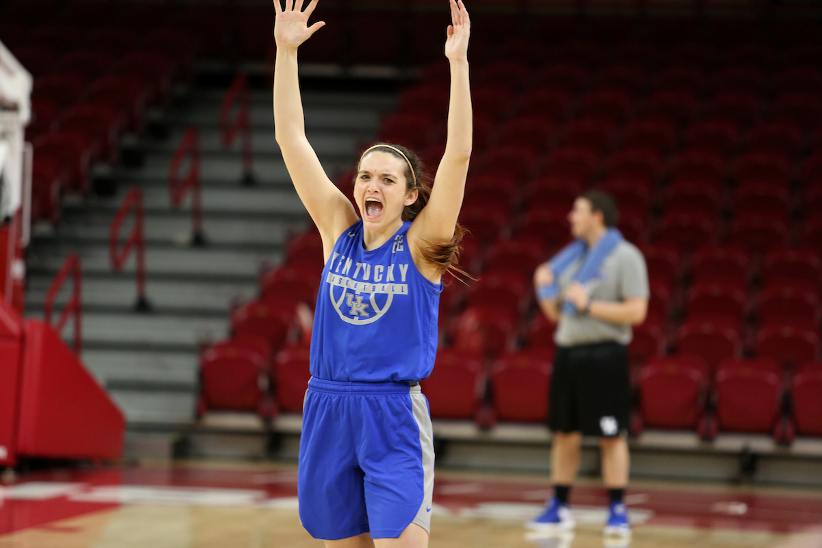 Makenzie Cann

The University of Kentucky women's basketball team practices at Bud Walton Arena on Monday, January 29, 2018.
Photo by Britney Howard | UK Athletics