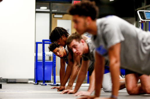 Johnny Juzang. 

The Kentucky basketball players hard at work during their morning workout session on Friday, July 12th. 

Photo by Eddie Justice | UK Athletics