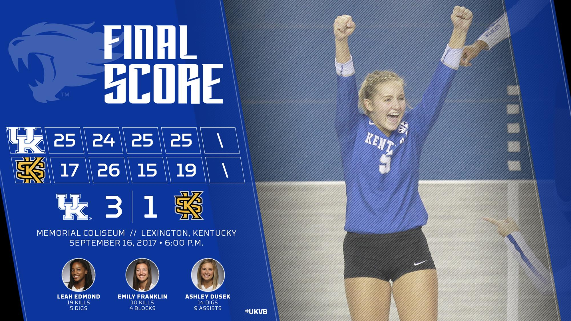 No. 12 Kentucky Downs Kennesaw State in Final Nonconference Action