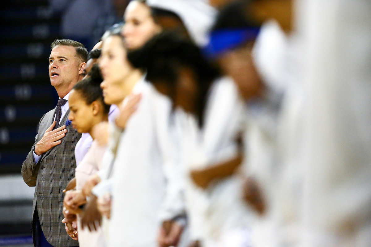 Matthew Mitchell. 

Kentucky beats Stetson 67-48. 

Photo by Eddie Justice | UK Athletics