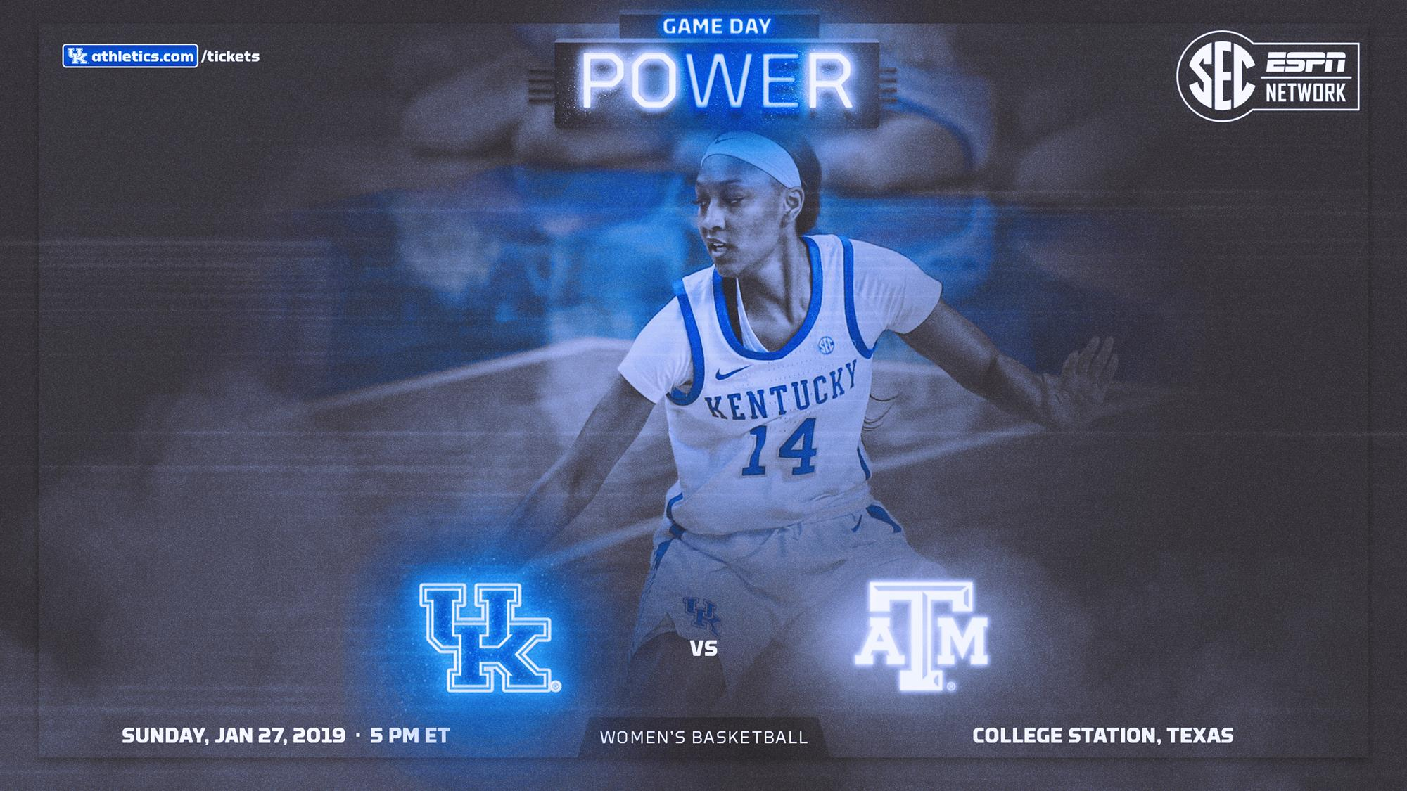 No. 15 Kentucky Travels to No. 24 Texas A&M on Sunday