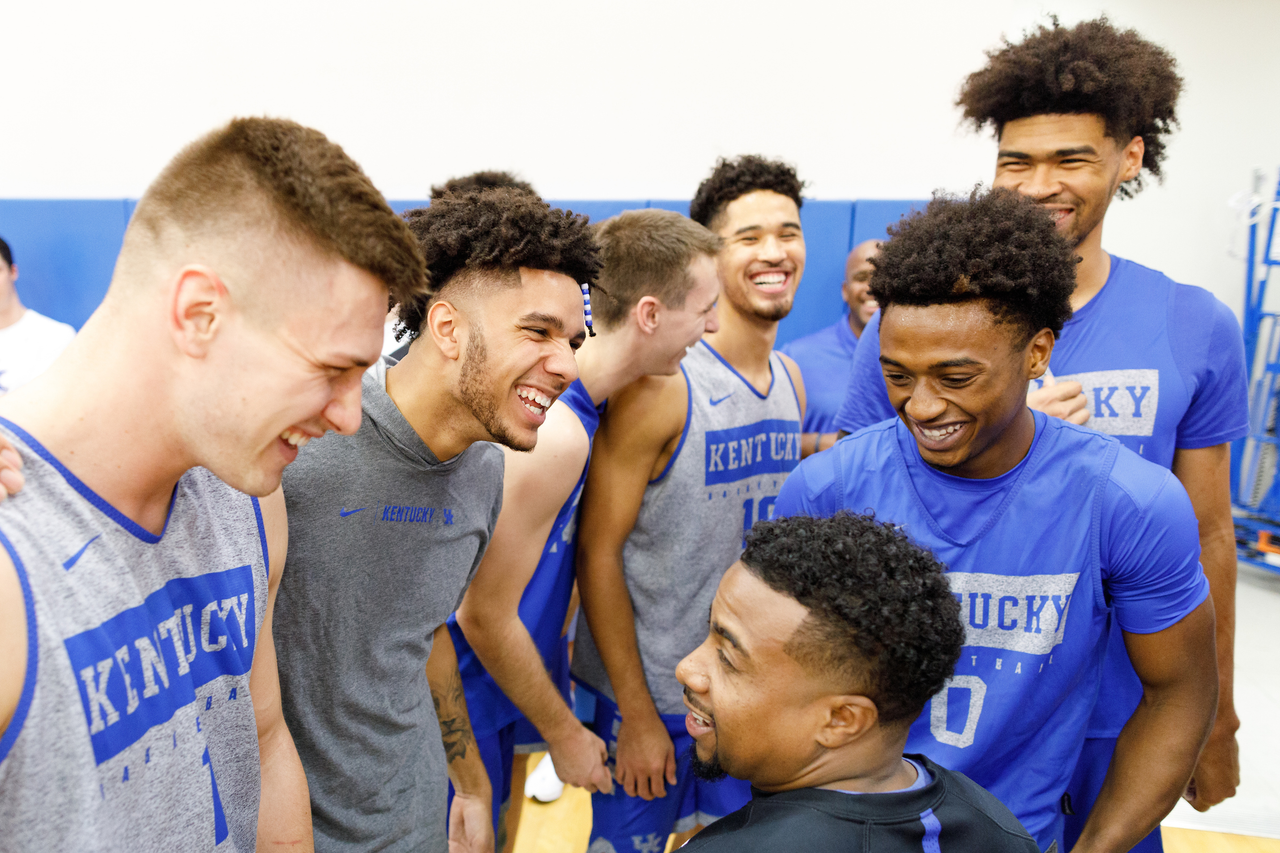 Rob Harris, Nick Richards, Ashton Hagans, Johnny Juzang, Dontaie Allen, Nate Sestina


Kentucky men's basketball Pro Day.


Photo by Elliott Hess | UK Athletics