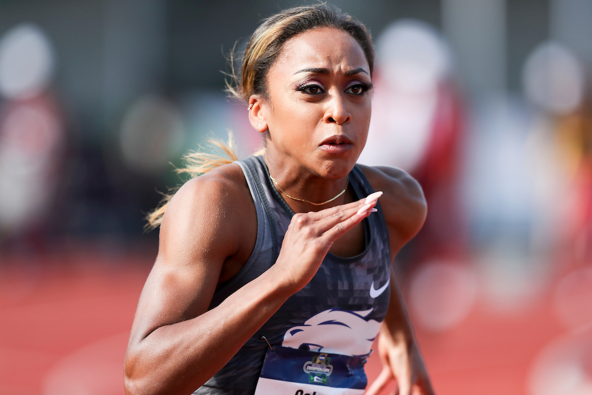 Celera Barnes.

Day two of the NCAA Track and Field Outdoor National Championships. Eugene, Oregon. Thursday, June 7, 2018.

Photo by Elliott Hess | UK Athletics