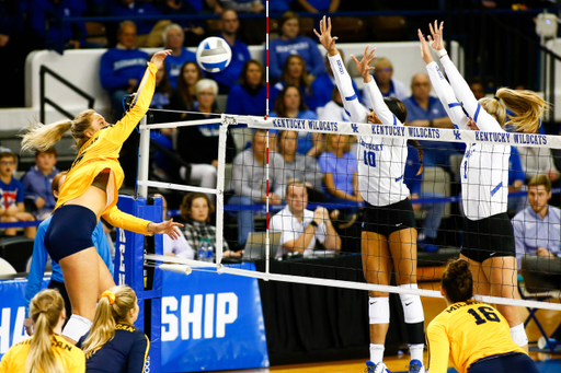 Caitlyn Cooper. 

UK beat Mich 3-0.

Photo By Barry Westerman | UK Athletics