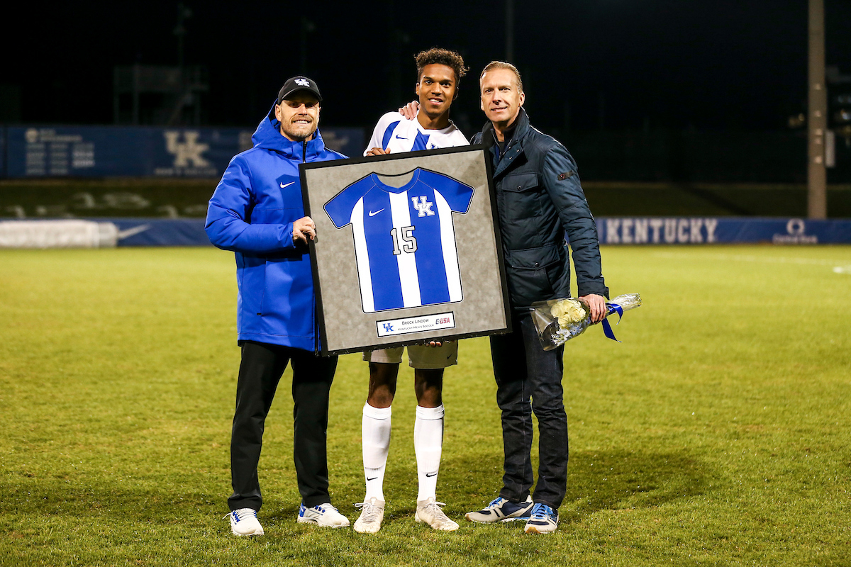 Johan Cedergren, Brock Lindow.

Kentucky MSOC Recognizes 14 Seniors.

Photo by Grace Bradley | UK Athletics