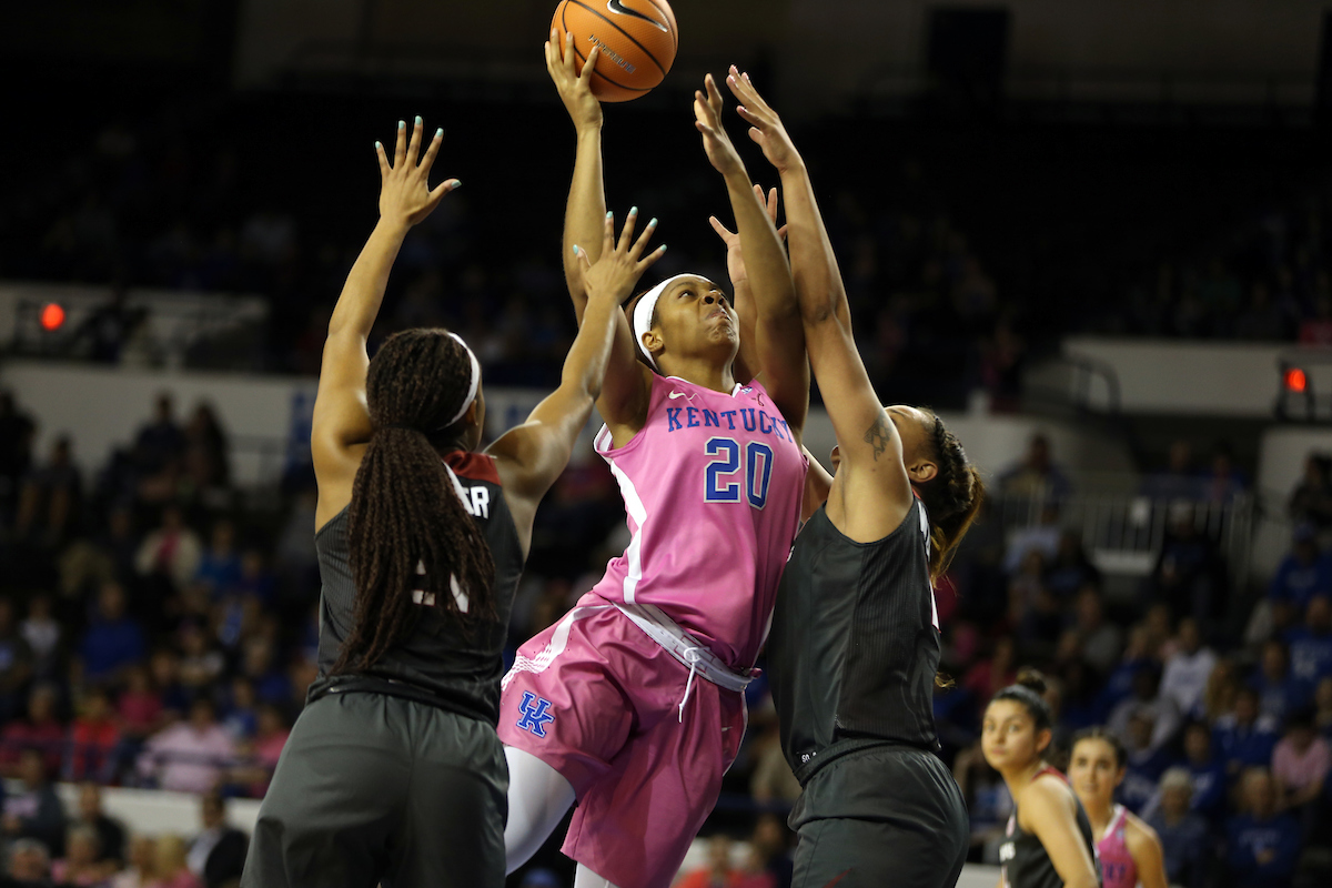 Dorie Harrison

The University of Kentucky women's basketball beat Arkansas on Thursday, February 15, 2018 at Memorial Coliseum.

Photo by Britney Howard | UK Athletics