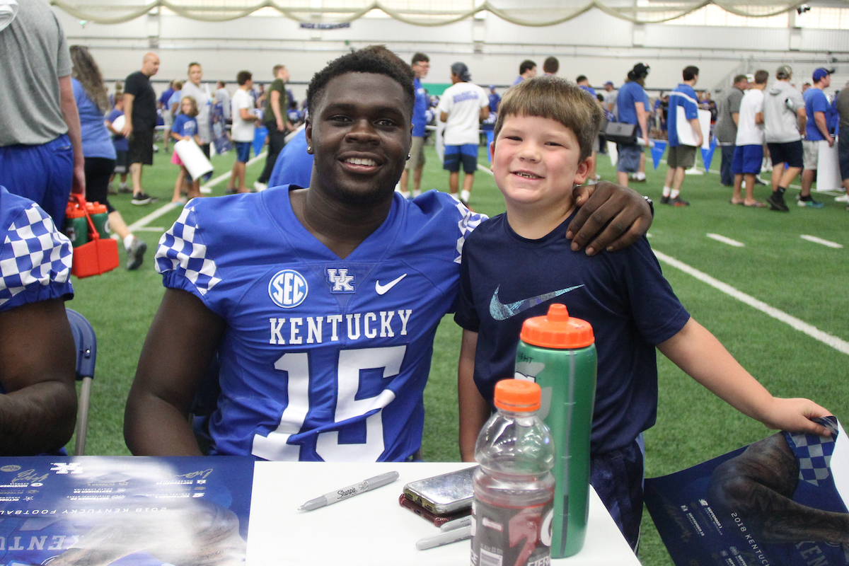 Jordan Wright.

The University of Kentucky football team hosts fan day on Saturday August 4th, 2018 in Lexington, Ky.

Photo by Quinlan Ulysses Foster I UK Athletics