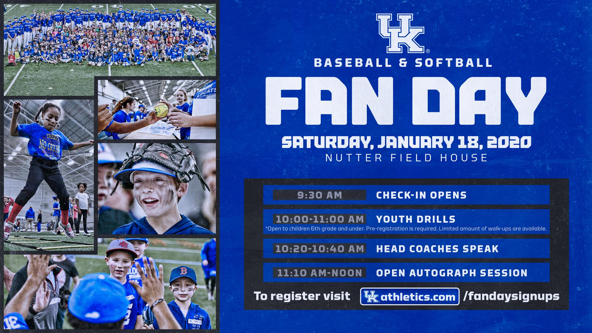 Kentucky to Host 2020 Baseball/Softball Fan Day on January 18