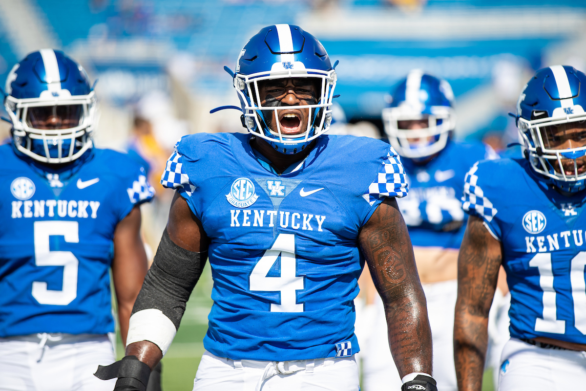 Josh Paschal

UK beats UTC, 28-23.

Photo by Jacob Noger | UK Athletics
