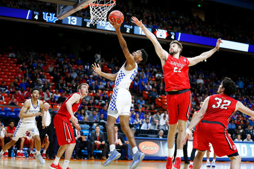 Shai Gilgeous-Alexander. 

Photos from the University of Kentucky men's basketball team beat Davidson 78-73 in the first round of the 2018 NCAA tournament on Thursday, March 15, 2018, at Taco Bell Arena in Boise, ID.

Photo by Chet White | UK Athletics