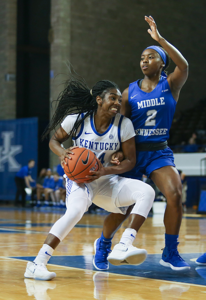 Taylor Murray

Women's Basketball beat MTSU on Saturday, December 15, 2018. 

Photo by Hannah Phillips  | UK Athletics