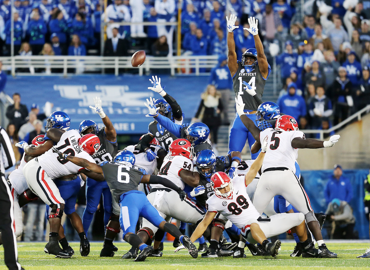 Ahmad Wagner

Georgia beats UK 34-17.

Photo by Britney Howard | UK Athletics