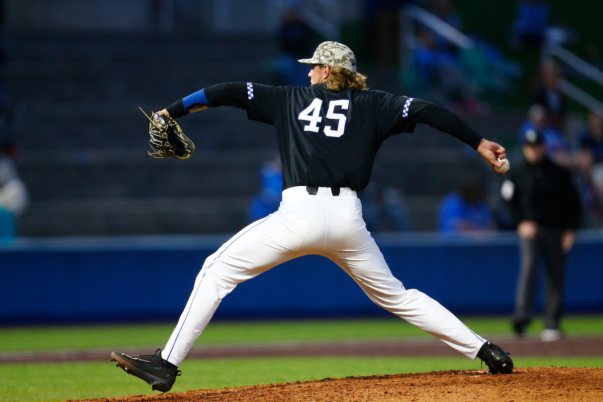Holt Jones. 

Kentucky falls South Carolina,12-6. 

Photo By Barry Westerman | UK Athletics