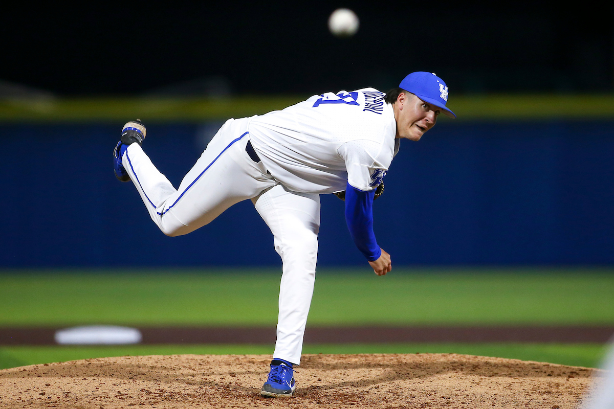 Wyatt Hudepohl.

Kentucky beats Morehead 7-5.

Photo by Grace Bradley | UK Athletics
