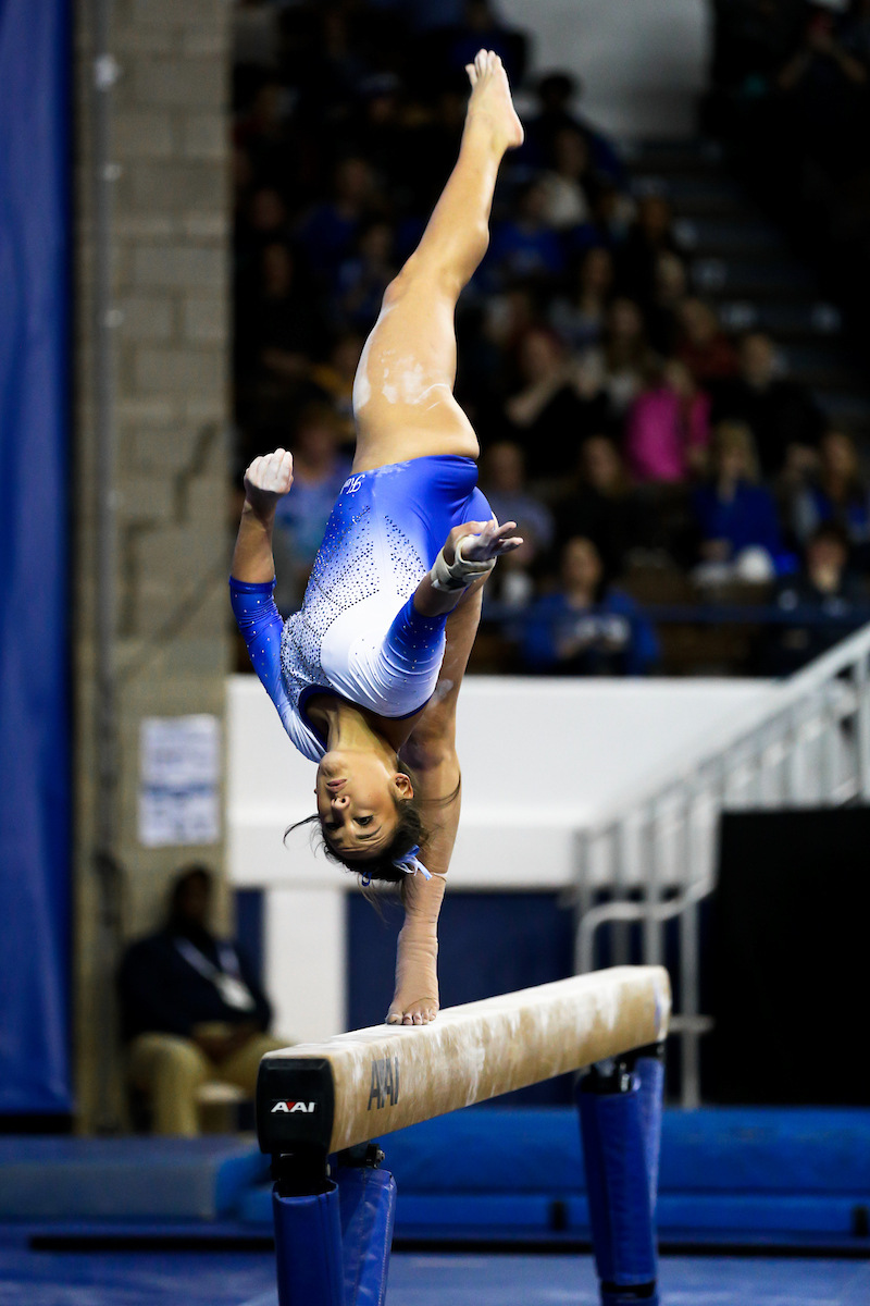 Katie Stuart. 


The University of Kentucky gymnastics team beats LSU, 197.150 - 196.025.

Isaac Janssen | UK Athletics