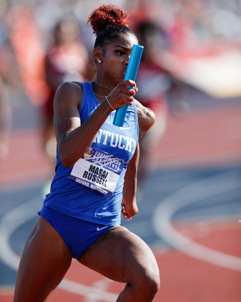 Masai Russell.

SEC Day 3.

Elliott Hess | UK Athletics