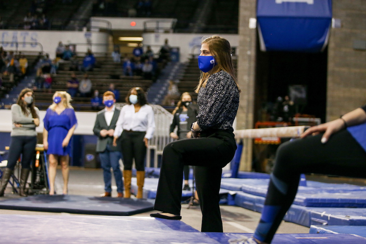 Allison Snyder.

Kentucky beats LSU 197.100 - 196.800

Photo by Hannah Phillips | UK Athletics