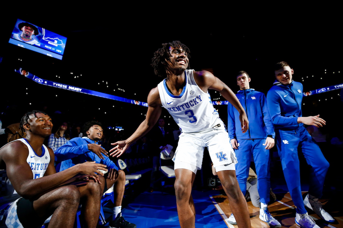 Immanuel Quickley. Ashton Hagans. Tyrese Maxey.

UK beat Ole Miss 67-62.

Photo by Chet White | UK Athletics
