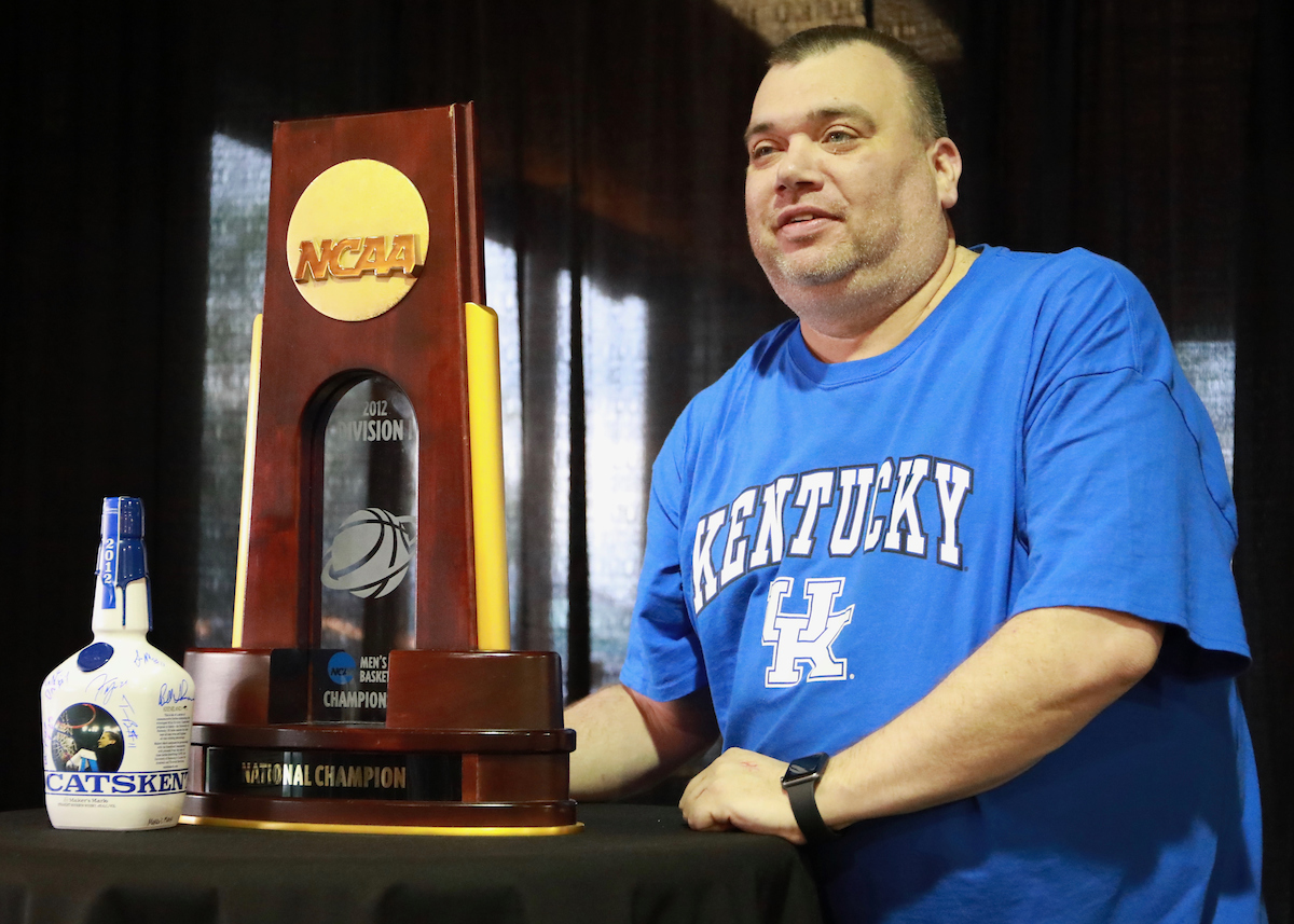 Fan.

Members of the 2012 national championship team at the 2019 Maker's Mark Bottle signing event.

Photo by Noah J. Richter | UK Athletics