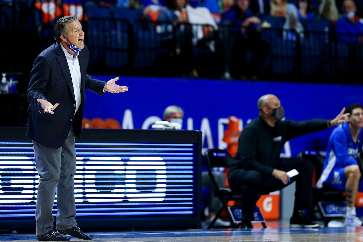 John Calipari. Tony Barbee.

Kentucky beat Florida 76-58 at the O’Connell Center in Gainesville, Fla.

Photo by Chet White | UK Athletics