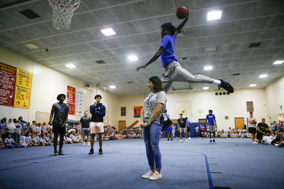 Kahlil Whitney, Dontaie Allen, Ashton Hagans

Mens Basketball team delivers food to God’s Pantry at Picadome Elementary. 

Photo by Hannah Phillips | UK Athletics