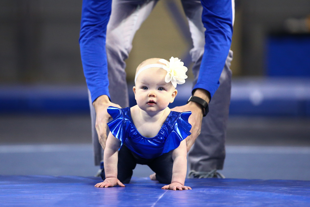 Kentucky beats Alabama, 197.200 - 196.800.

Photo by Elliott Hess | UK Athletics