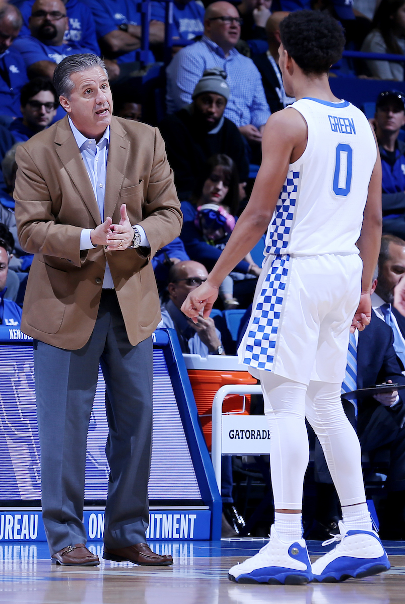 John Calipari, Quade Green
UK Men's Basketball beat Winthrop University 87-74 on Wednesday, November 21, 2018.

Photo by Britney Howard  | UK Athletics